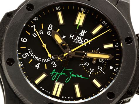 hublot geneve big bang ayrton senna|Hublot. A large and heavy ceramic limited edition automatic split .